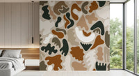 Abstract Organic Earthy Shapes Wall Mural