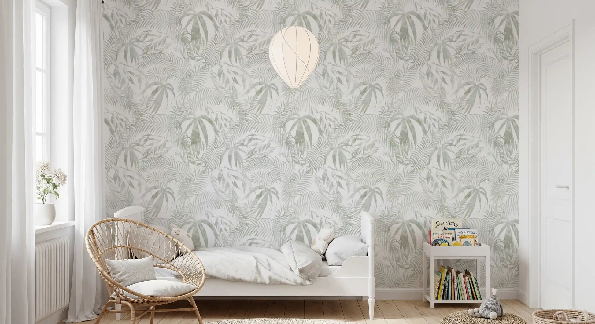 Muted Palm Leaf Silhouette Wallpaper⁠