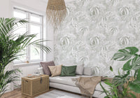Muted Palm Leaf Silhouette Wallpaper⁠