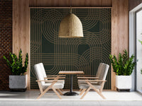 Minimalist Bronze Grid Wall Mural