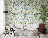 Serene Botanical Watercolor Bloom Wallpaper⁠