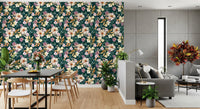 Midnight Botanical Bloom Art Wallpaper⁠