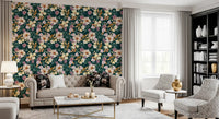 Midnight Botanical Bloom Art Wallpaper⁠