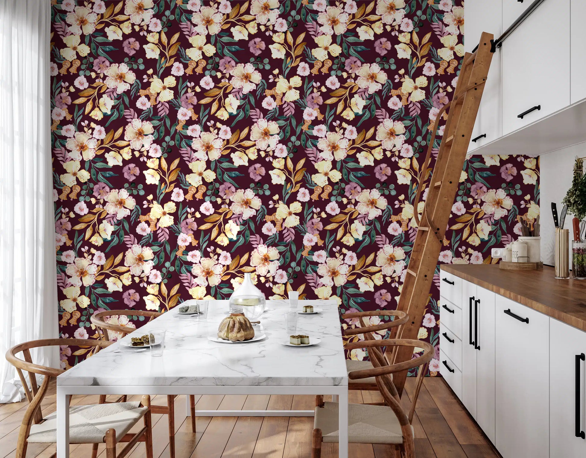 Rustic Garden Watercolor Wallpaper⁠