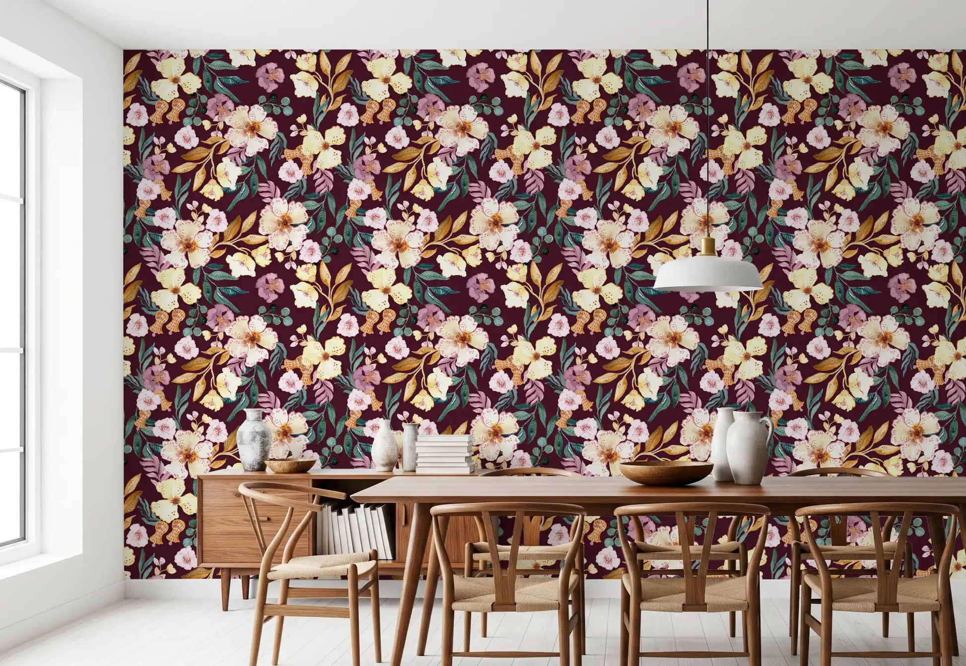 Rustic Garden Watercolor Wallpaper⁠