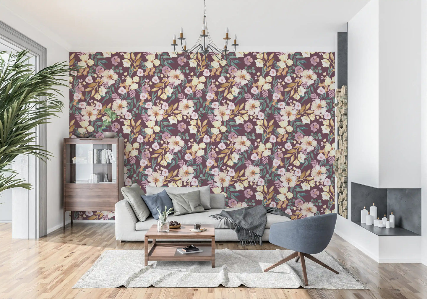 Rustic Garden Watercolor Wallpaper⁠