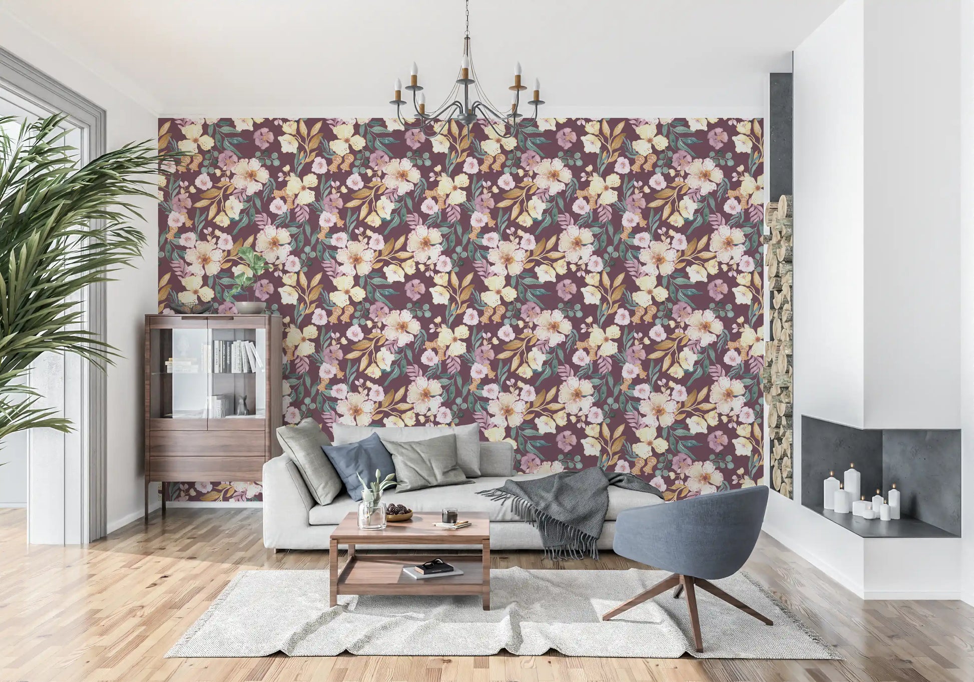 Rustic Garden Watercolor Wallpaper⁠