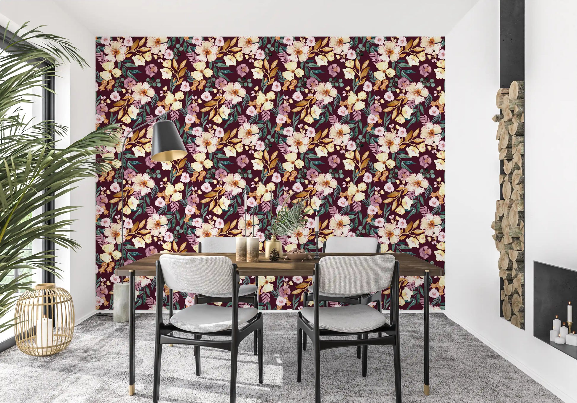 Rustic Garden Watercolor Wallpaper⁠