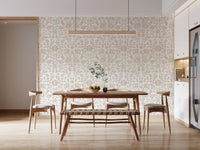 Rustic Linen Damask Motif Wallpaper⁠
