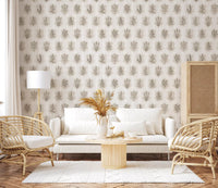 Vintage Botanical Herb Garden Sketch Wallpaper⁠