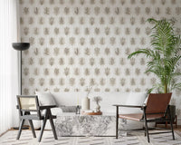 Vintage Botanical Herb Garden Sketch Wallpaper⁠