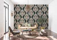 Creamy Damask Flora Wallpaper⁠
