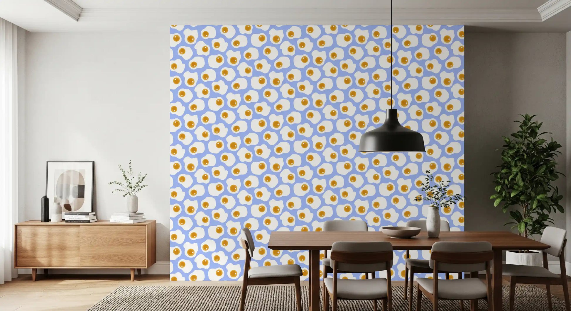 Minimalist Egg Scatter Art Wallpaper⁠