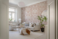 Vintage Blush Floral Damask Wallpaper⁠
