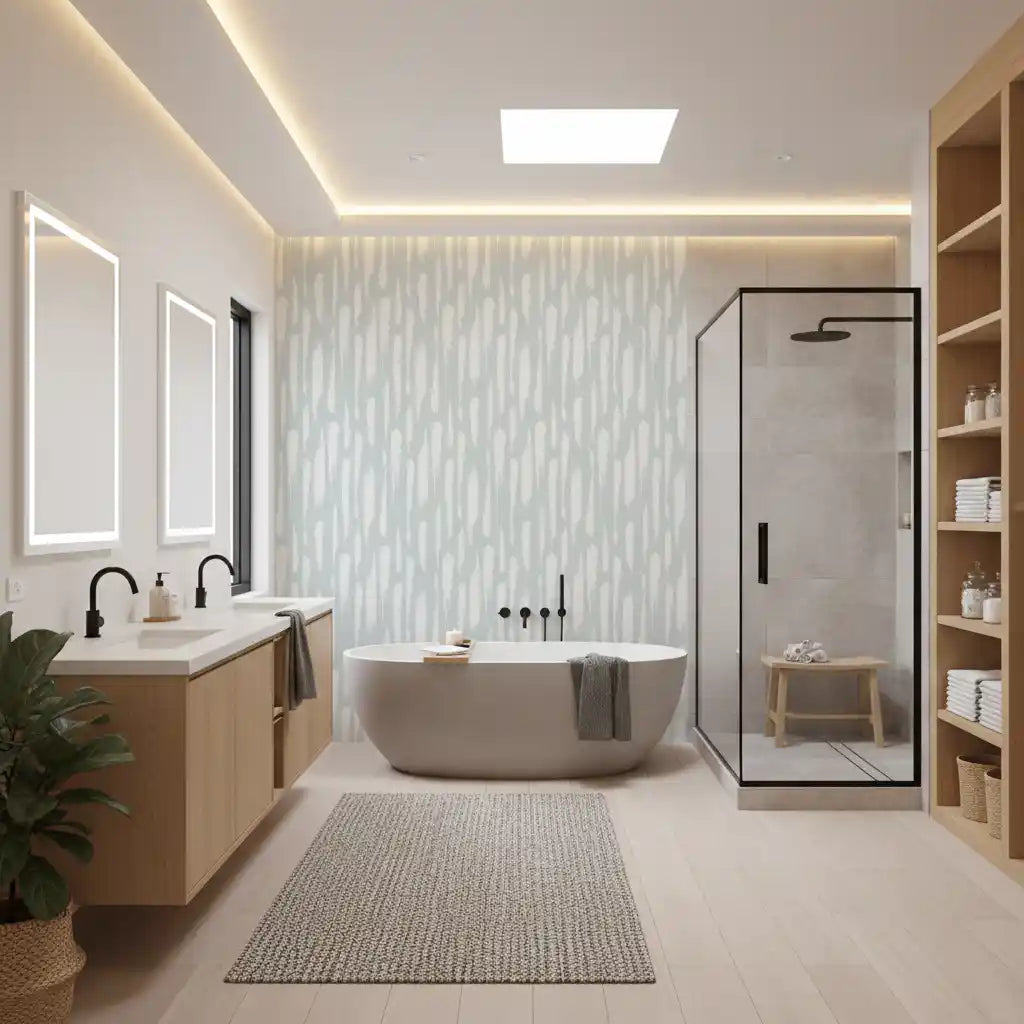 Soft Painted Vertical Texture Wallpaper⁠