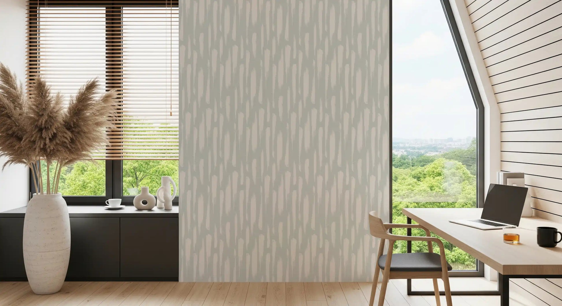 Soft Painted Vertical Texture Wallpaper⁠
