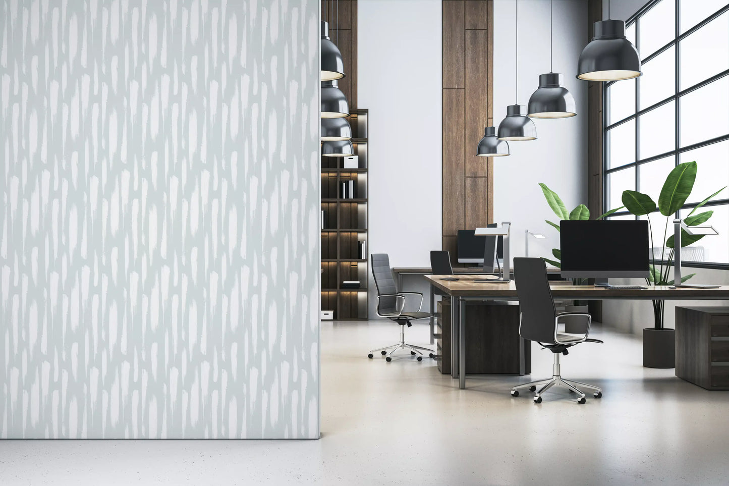 Soft Painted Vertical Texture Wallpaper⁠