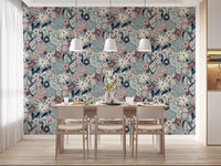 Muted Floral Garden Flora Wallpaper⁠