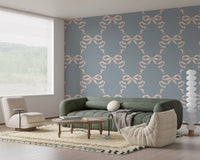 Vintage Pastel Bow Print Wallpaper⁠