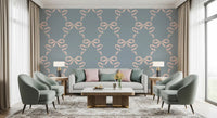 Vintage Pastel Bow Print Wallpaper⁠