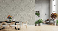 Heritage Damask Botanical Wallpaper⁠