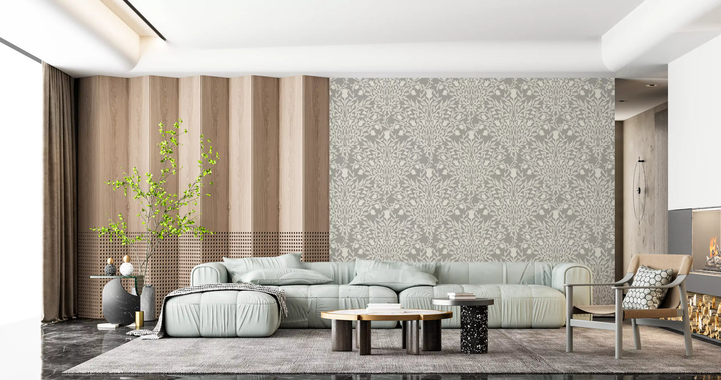 Heritage Damask Botanical Wallpaper⁠