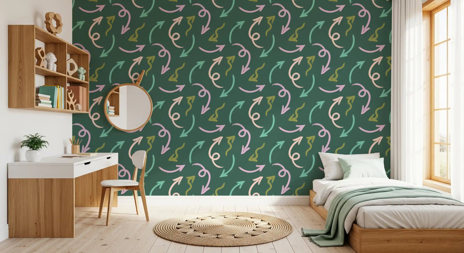 Modern Pastel Arrow Trail Wallpaper⁠