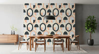 Minimalist Oval Geometry Wallpaper⁠