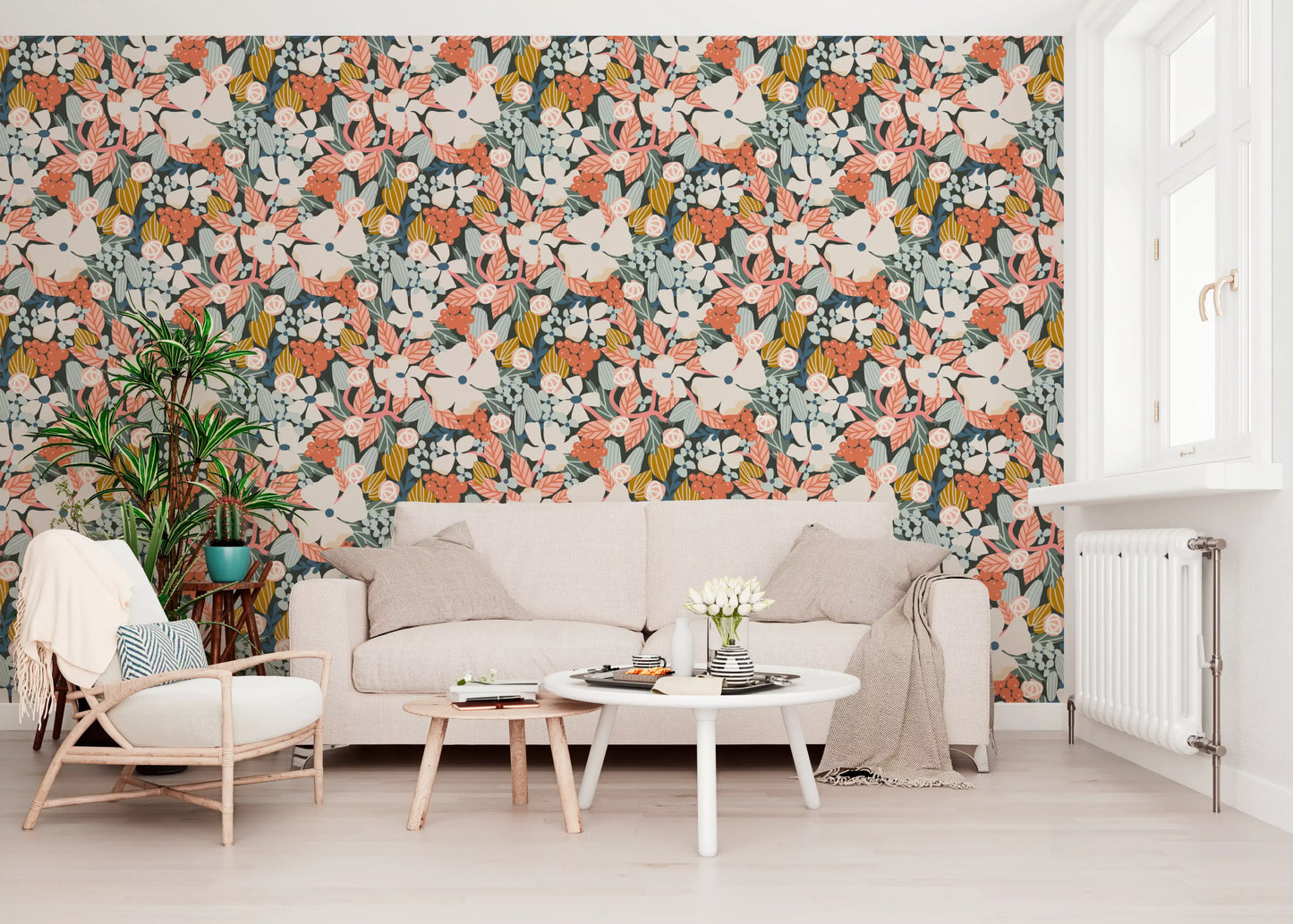 Botanical Garden Harvest Pattern Wallpaper⁠