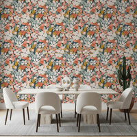 Botanical Garden Harvest Pattern Wallpaper⁠