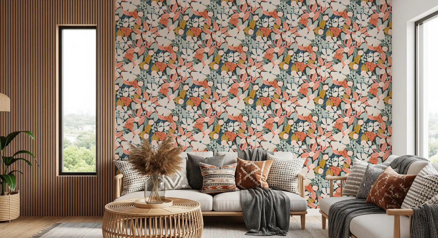 Botanical Garden Harvest Pattern Wallpaper⁠
