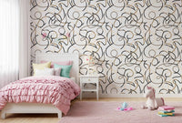 Abstract Organic Line Grid Wallpaper⁠