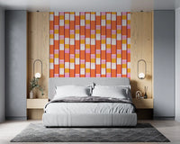 Retro Vertical Block Stripe Wallpaper⁠