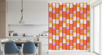 Retro Vertical Block Stripe Wallpaper⁠