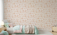 Minimalist Peach Garden Bloom Wallpaper⁠