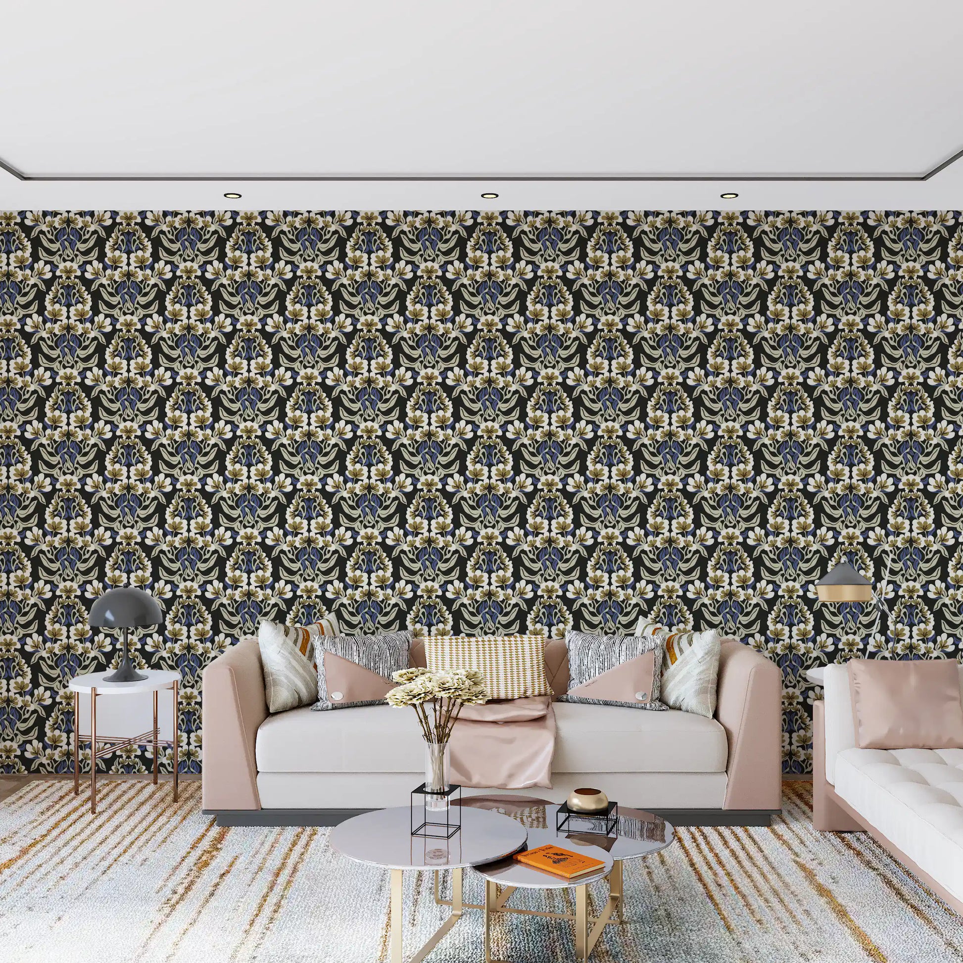 Botanical Heritage Trellis Wallpaper⁠
