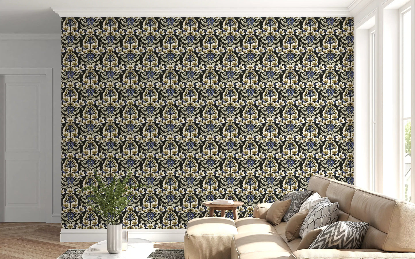 Botanical Heritage Trellis Wallpaper⁠
