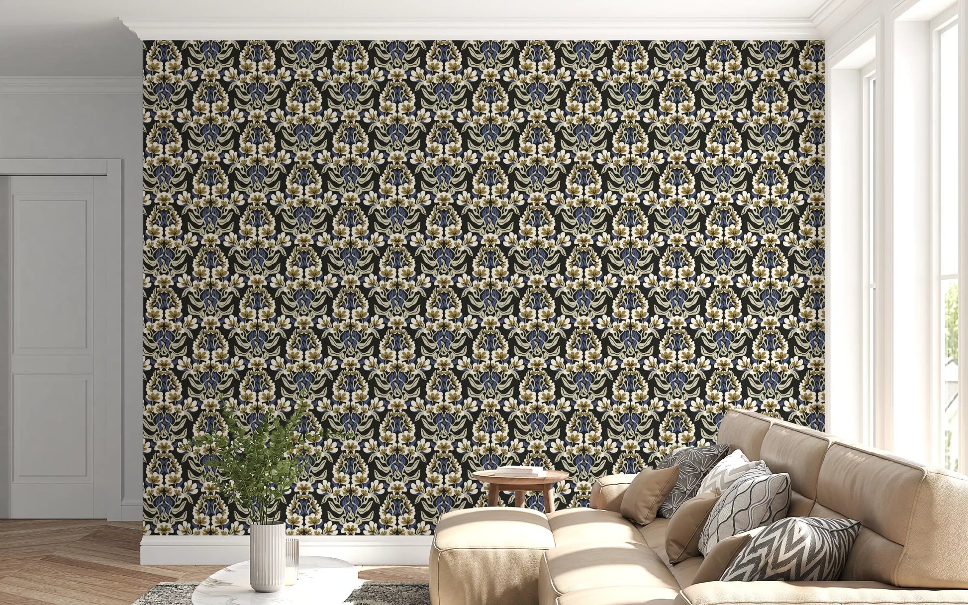 Botanical Heritage Trellis Wallpaper⁠