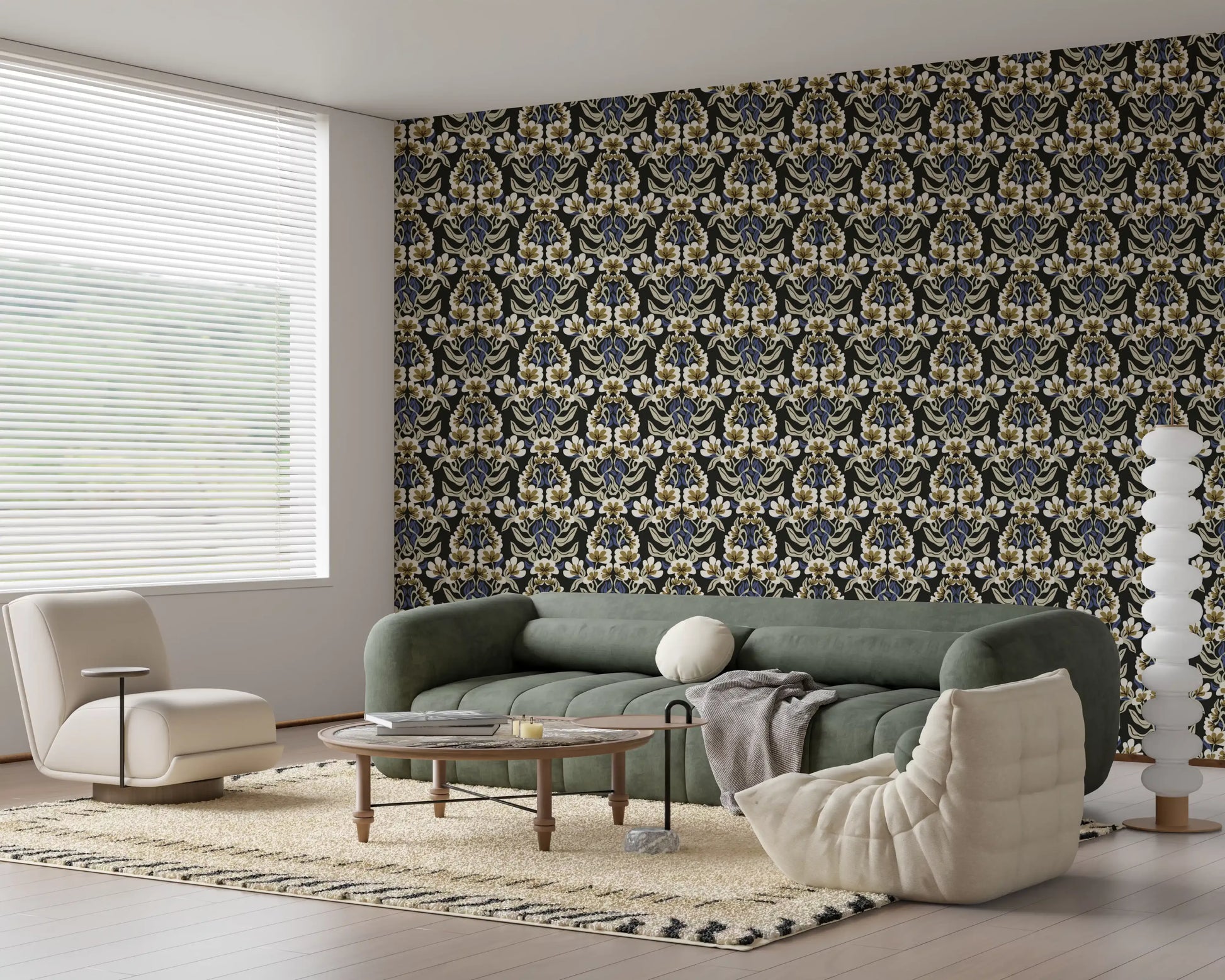Botanical Heritage Trellis Wallpaper⁠