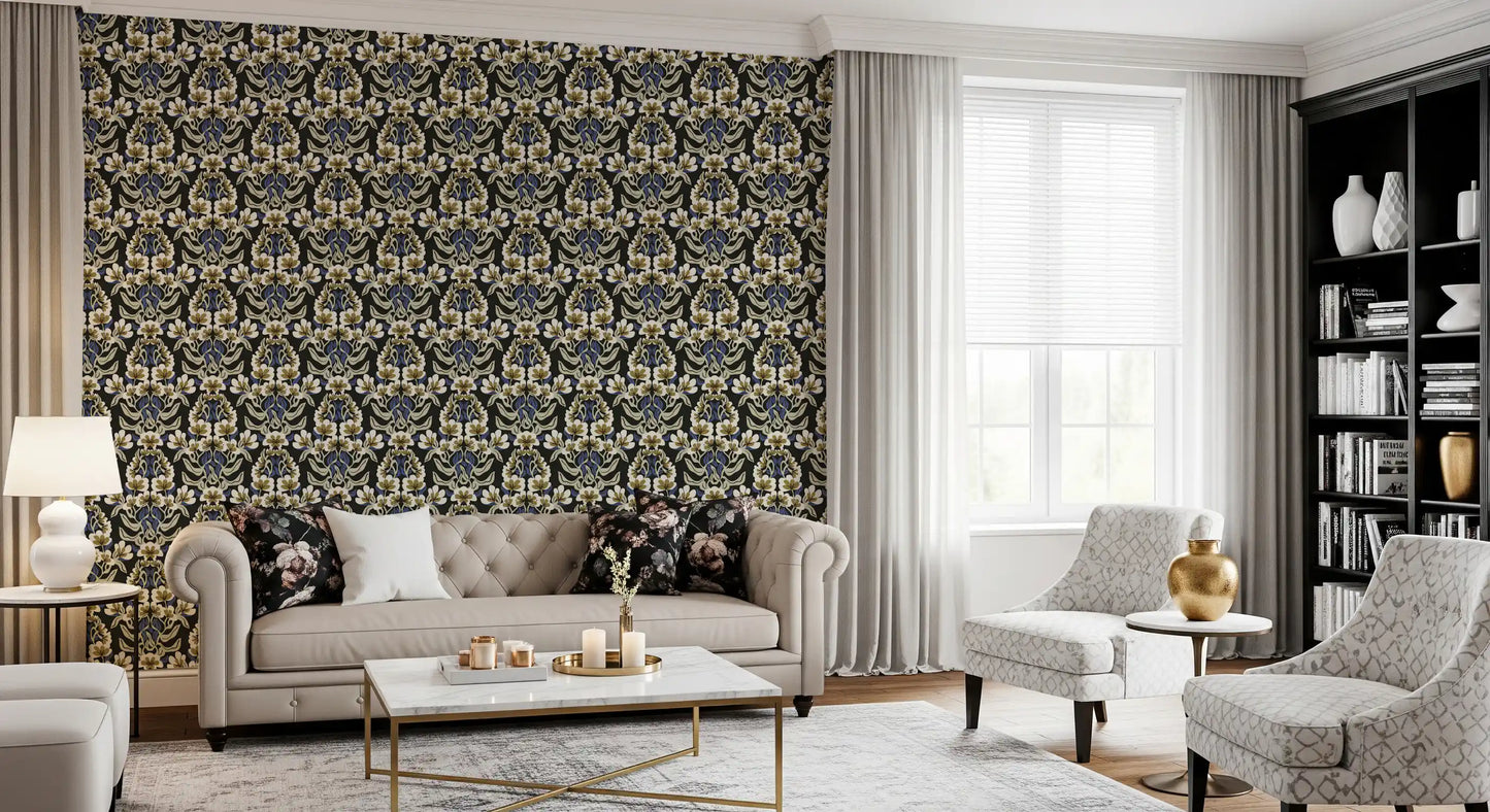 Botanical Heritage Trellis Wallpaper⁠