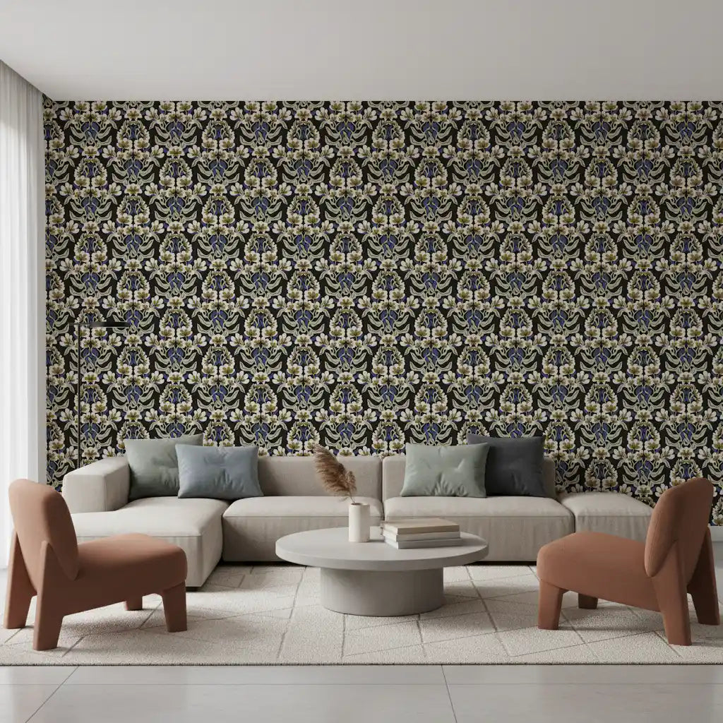 Botanical Heritage Trellis Wallpaper⁠