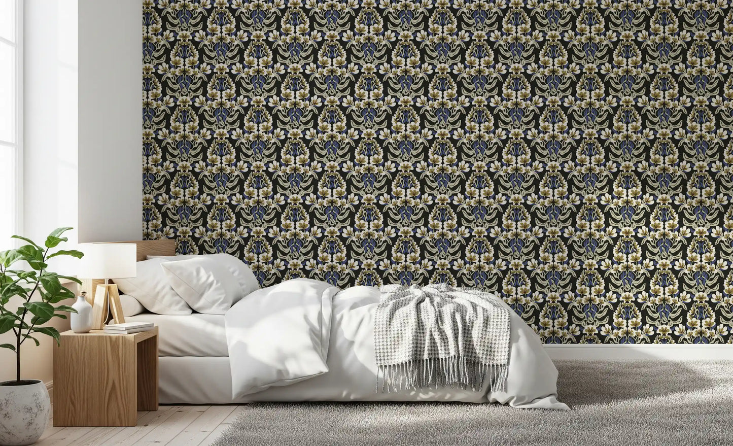 Botanical Heritage Trellis Wallpaper⁠