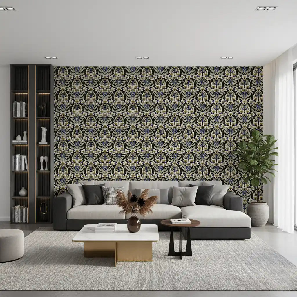 Botanical Heritage Trellis Wallpaper⁠