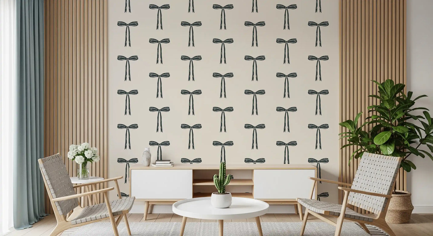 Minimalist Hand-Drawn Bows Wallpaper⁠