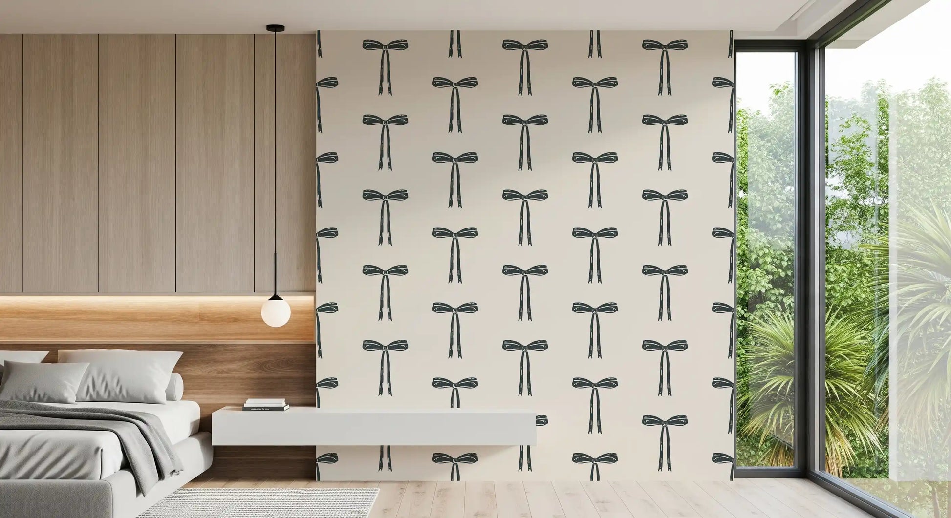 Minimalist Hand-Drawn Bows Wallpaper⁠