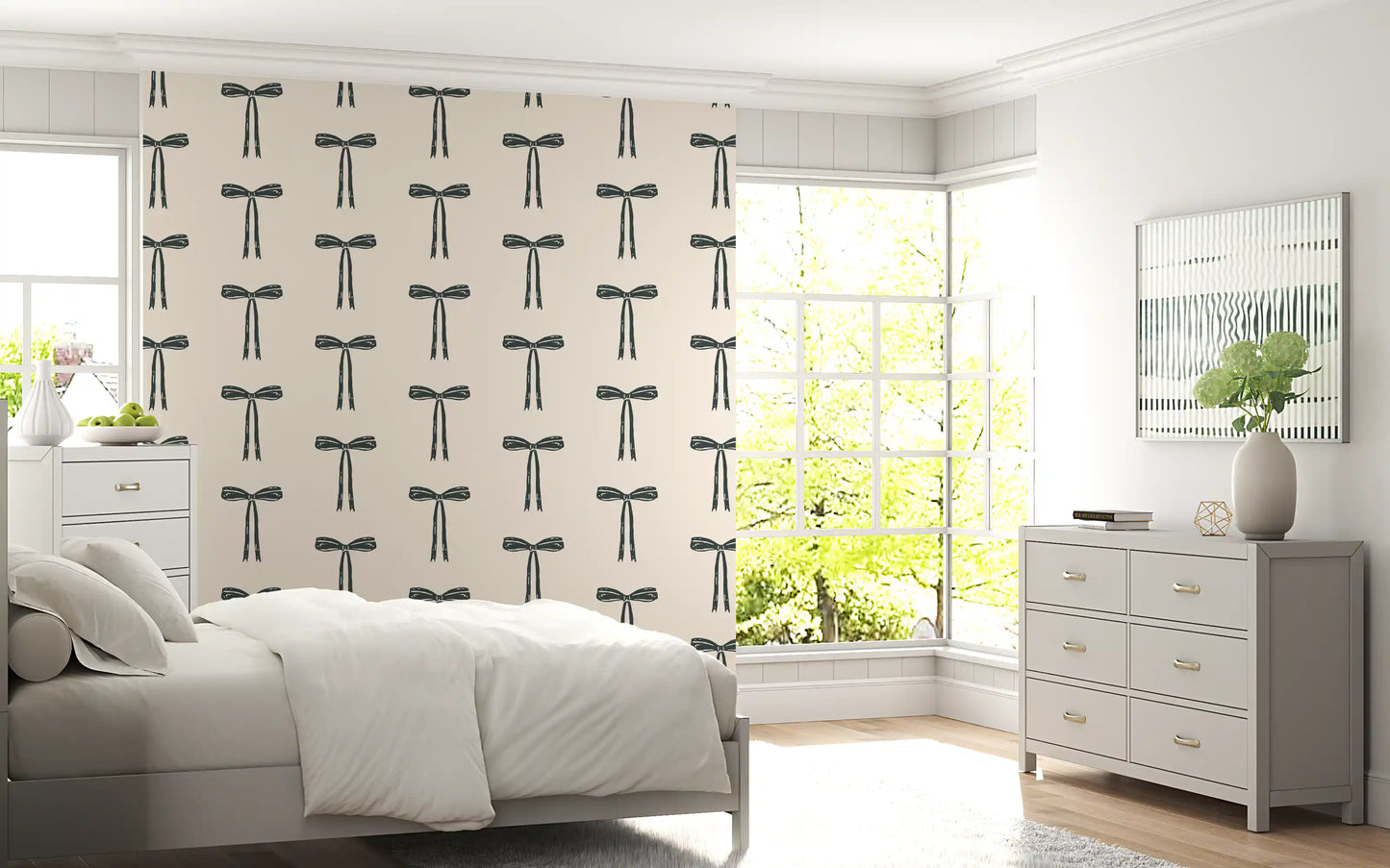 Minimalist Hand-Drawn Bows Wallpaper⁠