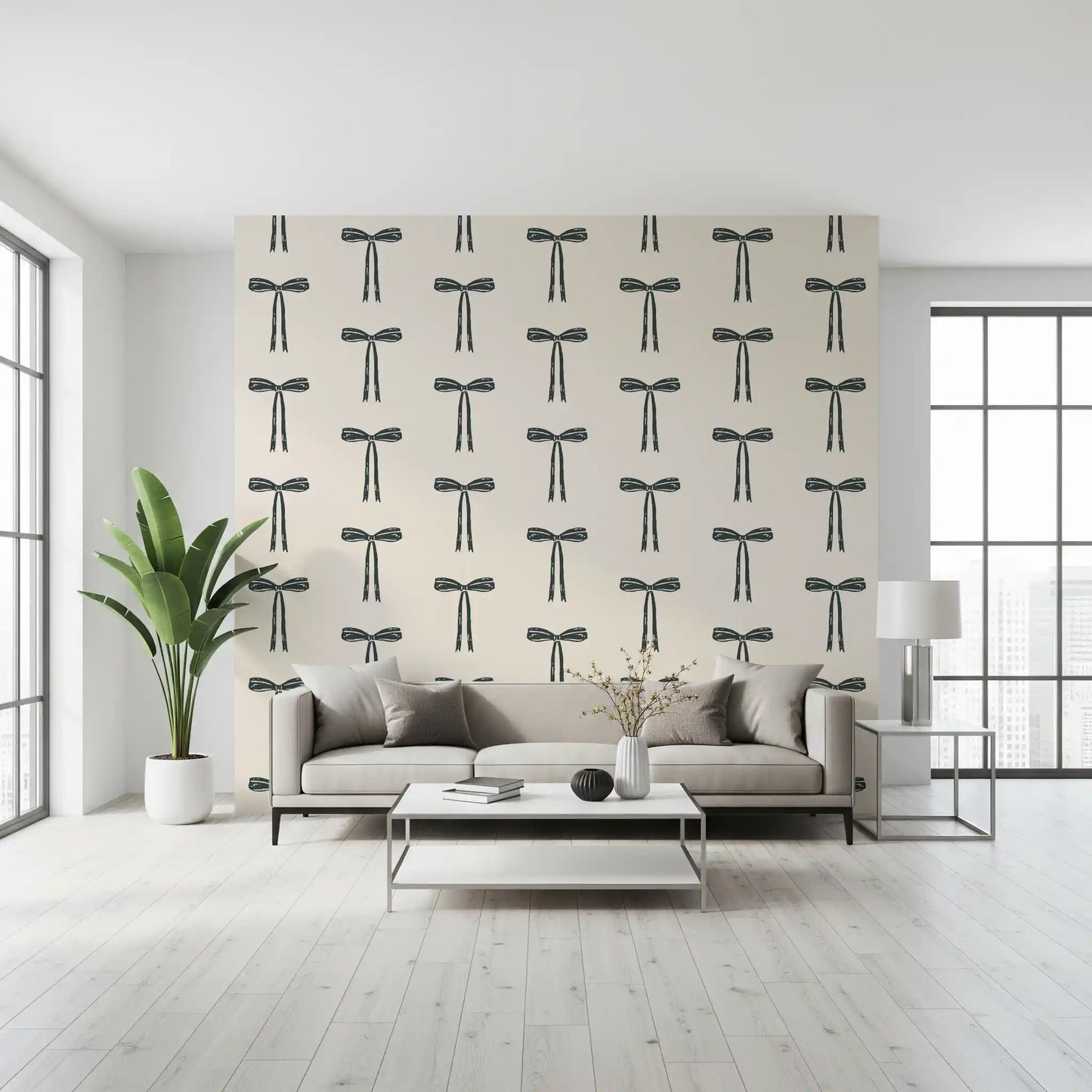 Minimalist Hand-Drawn Bows Wallpaper⁠