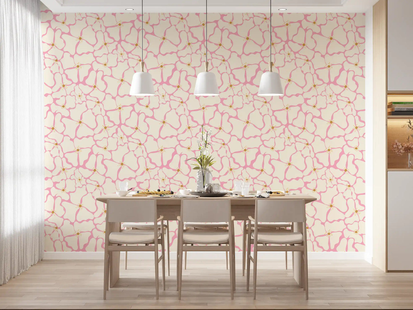 Blush Petal Flow Wallpaper⁠