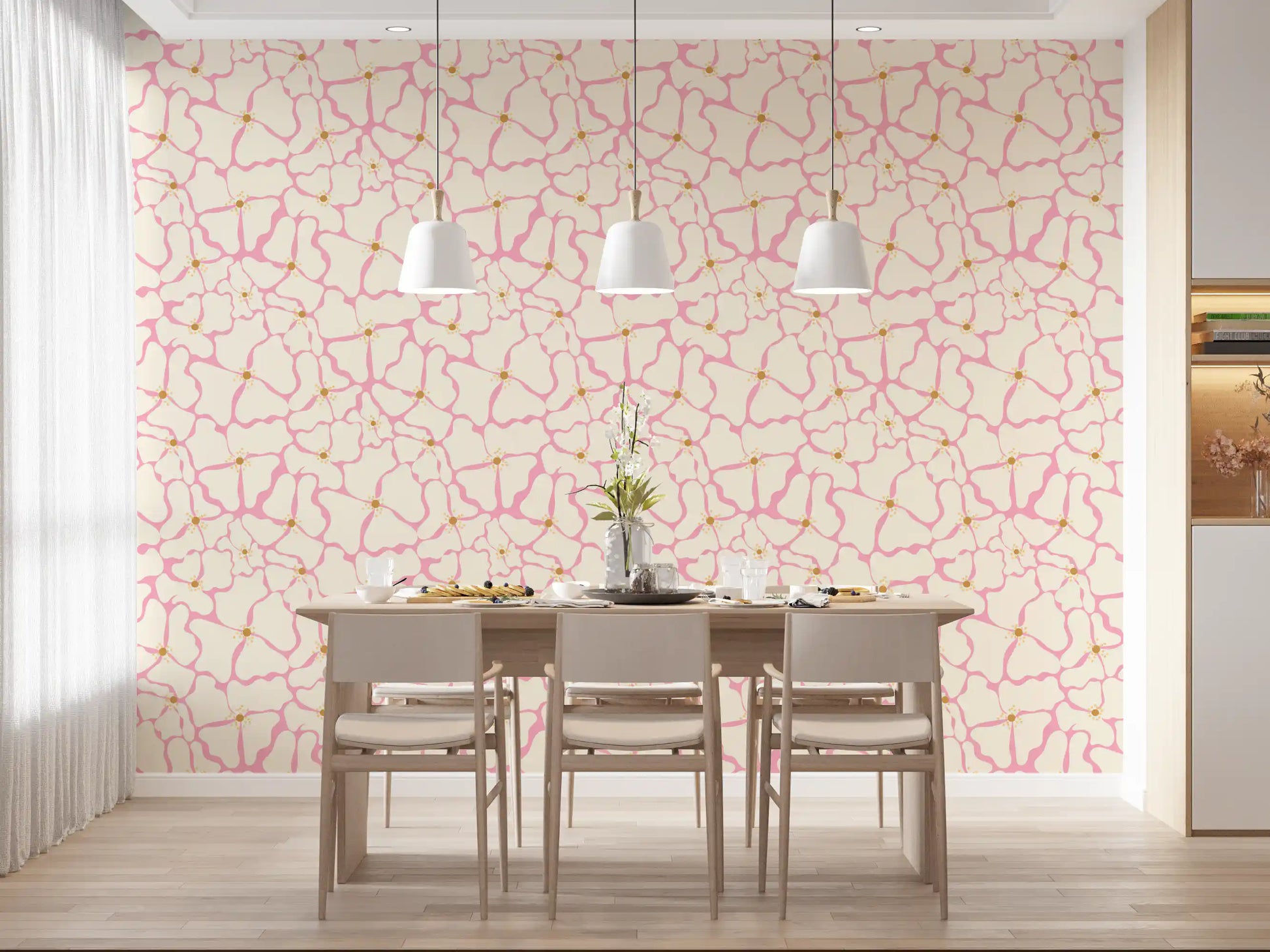 Blush Petal Flow Wallpaper⁠
