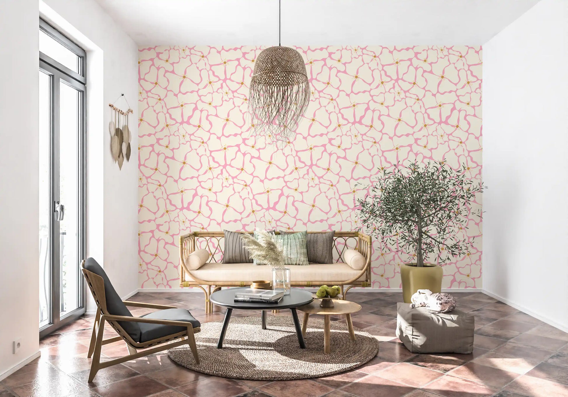 Blush Petal Flow Wallpaper⁠